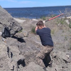 На раскопках скелета ихтиозавра